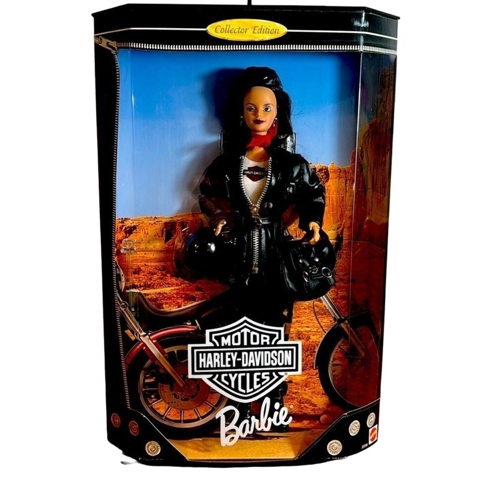 Harley Davidson Barbie with brown hair- 1998 Vintage NIB